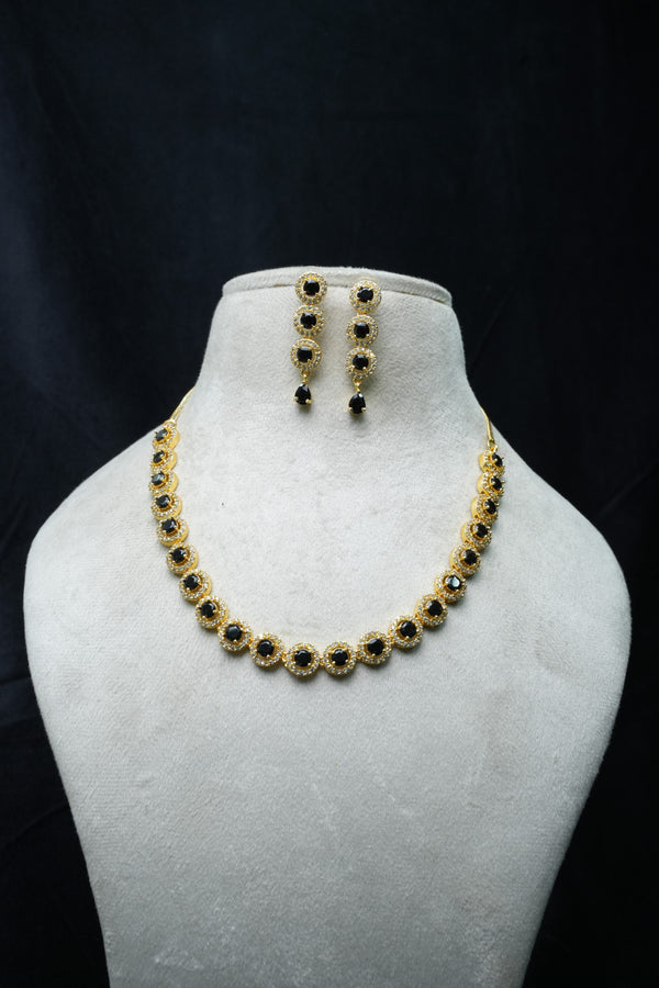 ElegantCZ Stone Necklace and Earrings Set