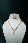 Elegant CZ-Stone Necklace and Earring Set