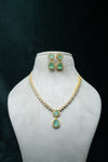 Elegant CZ-Stone Necklace and Earring Set