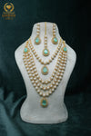 CZ-STONE NECKLACE AND EARRINGS SET