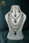 CZ-STONE NECKLACE AND EARRINGS SET
