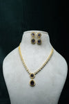 Elegant CZ-Stone Necklace and Earring Set