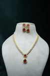 Elegant CZ-Stone Necklace and Earring Set