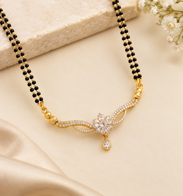 1 Gram Gold CZ Stone Mangalsutra