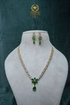 Elegant CZ Stone Necklace and Earrings Set