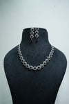 ElegantCZ Stone Necklace and Earrings Set