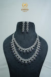 Elegant CZ Stone Necklace and Earrings Set