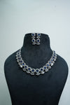 Elegant CZ Stone Necklace and Earrings Set
