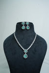 Elegant CZ-Stone Necklace and Earring Set