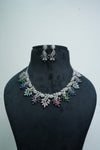 Luxurious CZ-Stone Necklace and Earring Set
