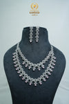 Elegant CZ Stone Necklace and Earrings Set