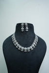 Elegant CZ Stone Necklace and Earrings Set
