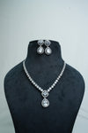 Elegant CZ-Stone Necklace and Earring Set