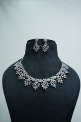 Luxurious CZ-Stone Necklace and Earring Set