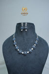 ELEGANT CZ-NECKLACE AND EARRINGS SET