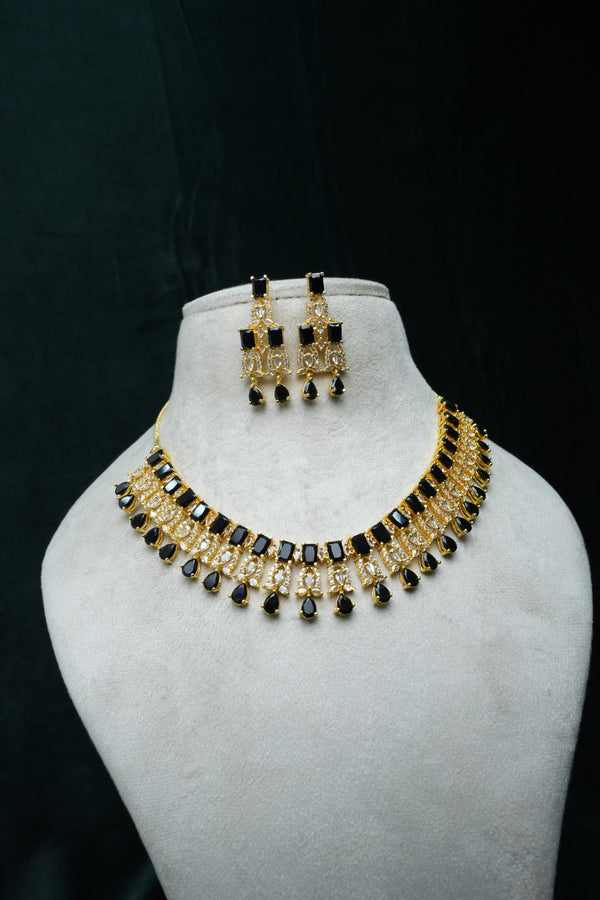 Beautiful CZ-Stone Necklace and Earrings Set