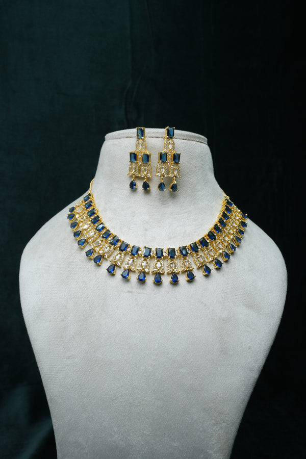 Beautiful CZ-Stone Necklace and Earrings Set