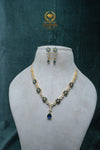 Elegant CZ-Stone Necklace and Earrings Set