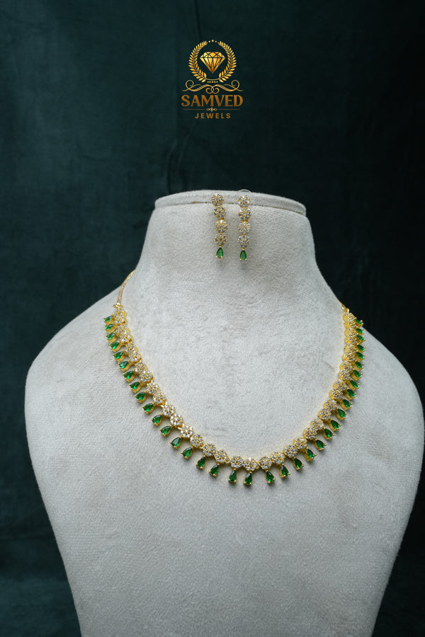 SPECIAL CZ-Stone Necklace and Earring Set