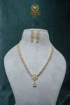 Elegant CZ Stone Necklace and Earrings Set