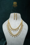 Elegant CZ Stone Necklace and Earrings Set