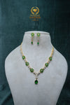 Elegant CZ-Stone Necklace and Earrings Set