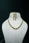 CZ-Stone Necklace and Earrings Set