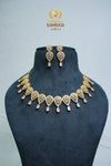 Graceful CZ-Stone Necklace and Earrings Set