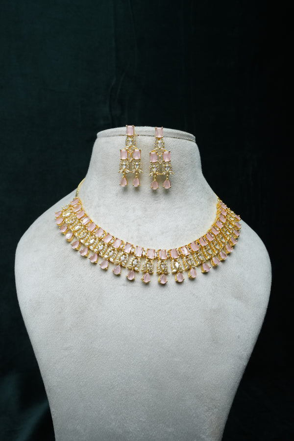 Beautiful CZ-Stone Necklace and Earrings Set