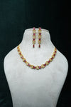 CZ-Stone Necklace and Earrings Set