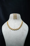 Elegant CZ-Stone Necklace and Earrings Set