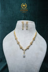 Elegant CZ-Stone Necklace and Earrings Set