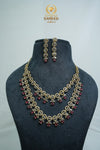Elegant CZ Stone Necklace and Earrings Set