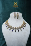 Graceful CZ-Stone Necklace and Earrings Set