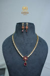 Elegant CZ Stone Necklace and Earrings Set