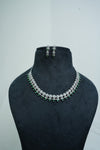 Elegant CZ-Stone Necklace and Earrings Set