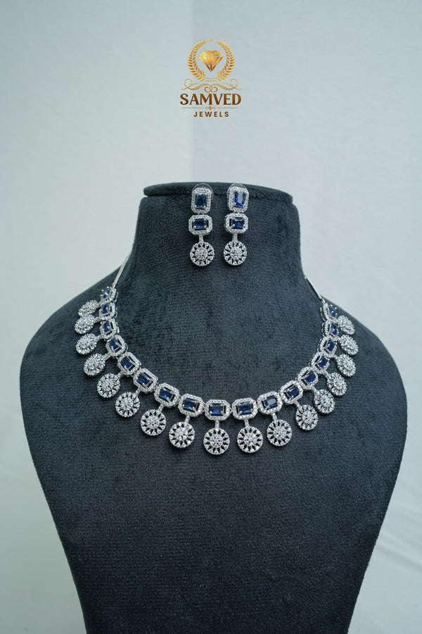 Fashion CZ-Stone Necklace and Earrings set