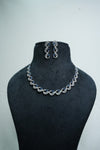 Elegant CZ-Stone Necklace and Earrings Set