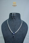 Elegant CZ Stone Necklace and Earrings Set