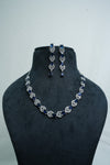 CZ-Stone Necklace and Earrings Set