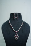 CZ-Stone Necklace and Earrings Set