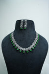 Fast Fashion CZ-Stone Necklace and Earrings Set