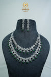 Elegant CZ Stone Necklace and Earrings Set
