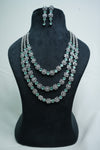 Luxurious CZ-Stone Necklace and Earrings Set