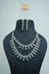Elegant CZ Stone Necklace and Earrings Set