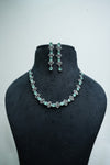 Elegant CZ-Stone Necklace and Earrings Set