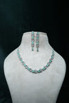 CZ-Stone Necklace and Earrings Set