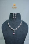 Elegant CZ-Stone Necklace and Earrings Set