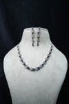 Elegant CZ-Stone Necklace and Earrings Set