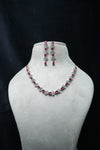Elegant CZ-Stone Necklace and Earrings Set